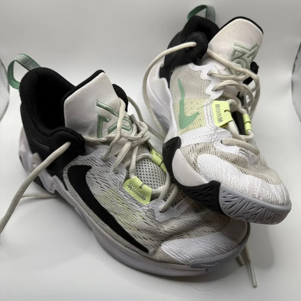 Nike Giannis Immortality 2 White Black Barely Volt DQ1943-101 Womens 6.5 / 5Y